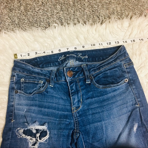 American Eagle Outfitters Skinny Jeans Ripped Size 4 - Picture 11 of 15